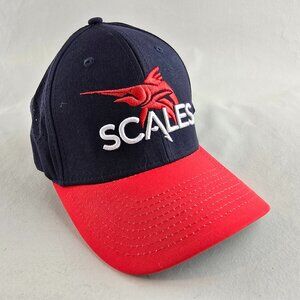 Scales Gear Hat Mens One Size Navy Red Baseball Cap Adjustable Fishing Marlin